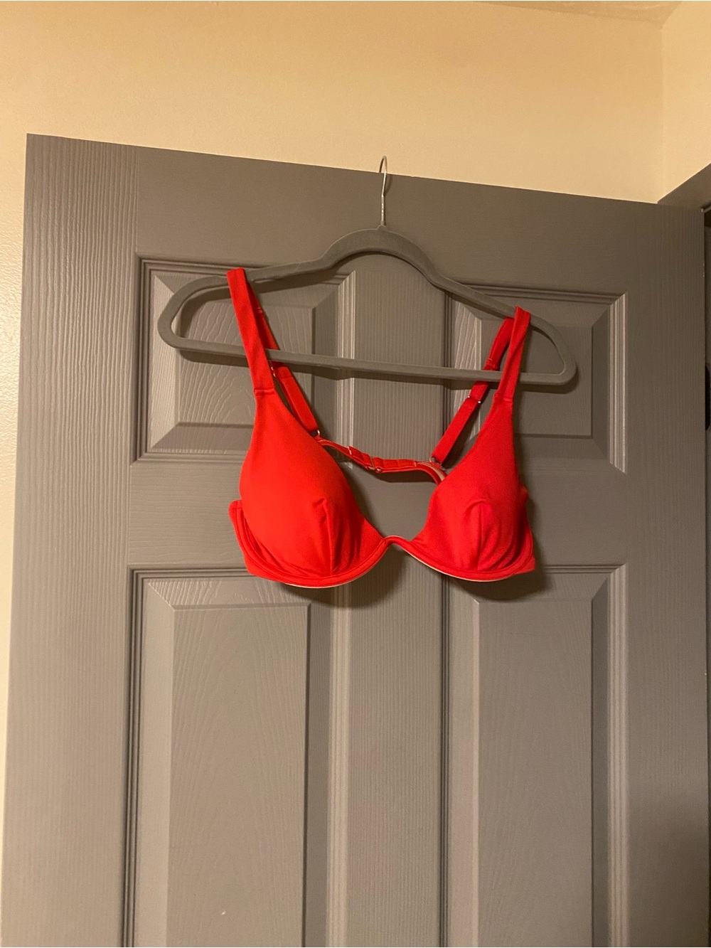 Shade & Shore Bold Red Underwire Swim Bikini Top Bra